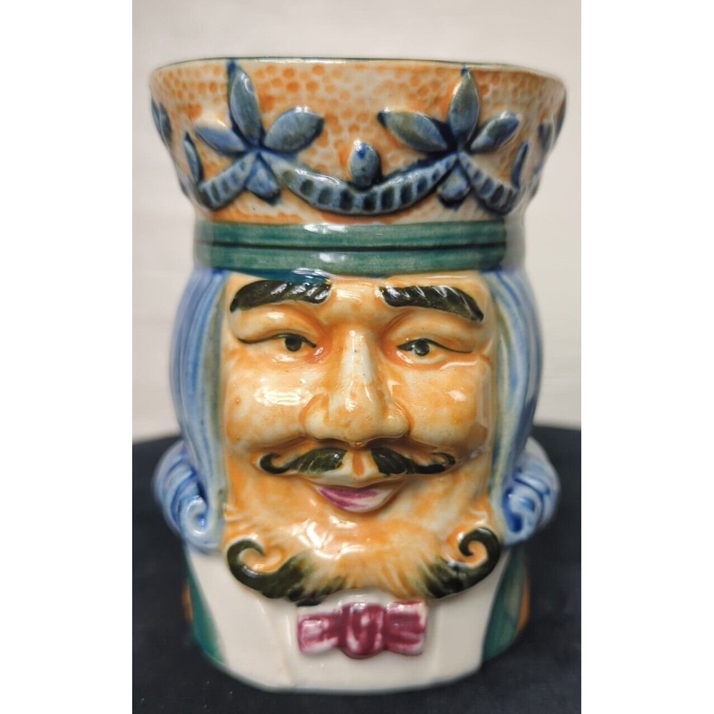 Vintage Toby Mug King Of Clubs Hand Painted  Made‎ in Occupied Japan 5"